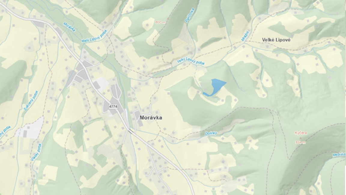 E-veřejná soutěž pozemků o výměře 57384 m2, kat. území Morávka