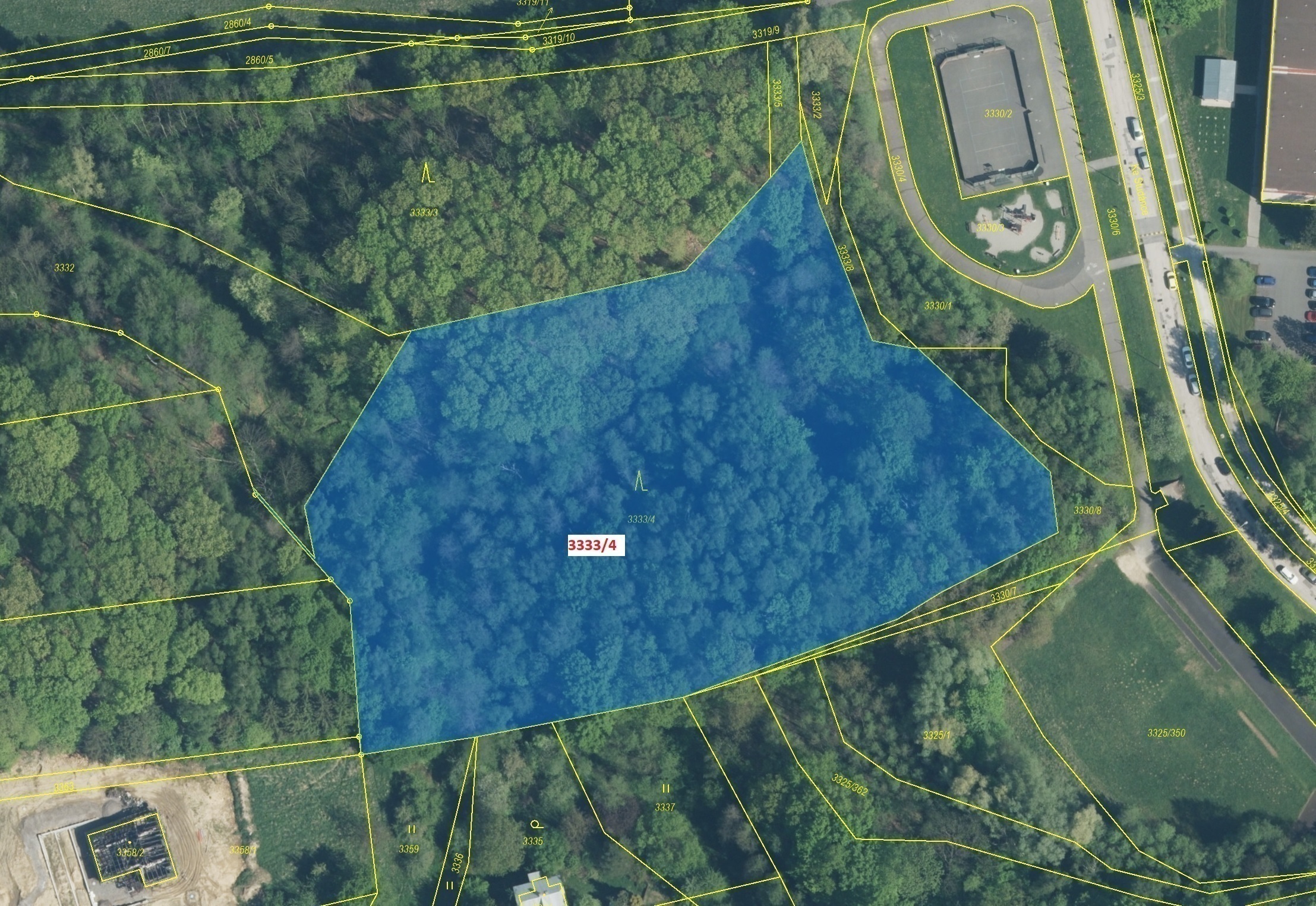 Lesní pozemek o výměře 11 452 m2, podíl 1/1, katastrální území Horní Lutyně, obec Orlová, obec s roz