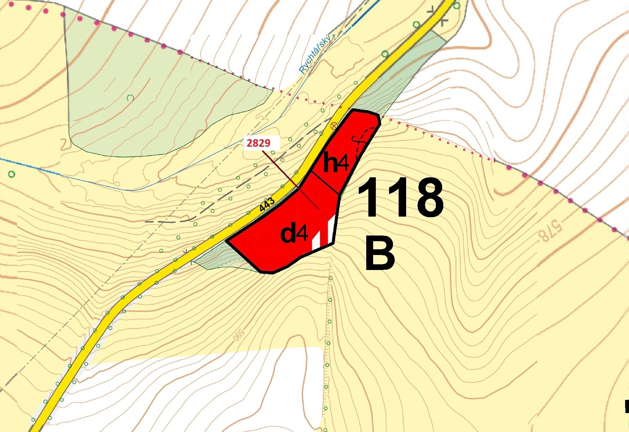 Lesní pozemek o výměře 7776 m2, podíl 1/1, katastrální území Podlesí nad Odrou, obec Budišov nad Bud