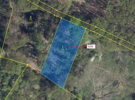 Prodej - pozemek, les, 1 462 m²