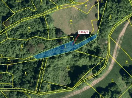 Prodej - pozemek, les, 933 m²