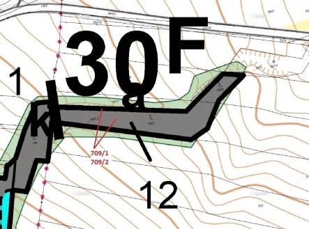 Prodej - pozemek, les, 1 823 m²