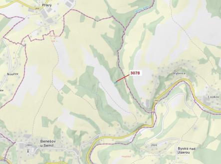 Prodej - pozemek, les, 1 110 m²