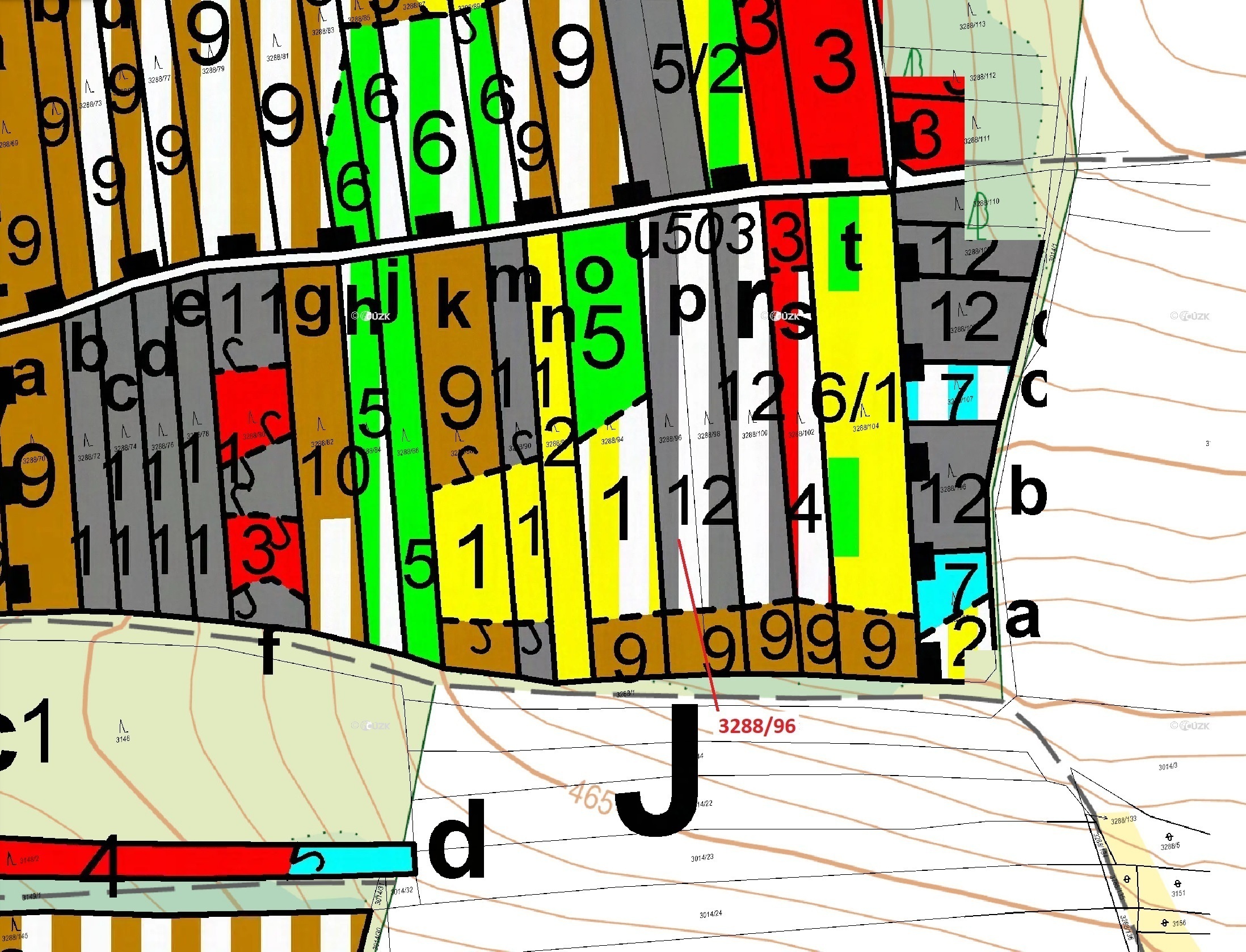Lesní pozemek o výměře 1630 m2, podíl 1/1, katastrální území Hosty, obec Hosty, obec s rozšířenou pů
