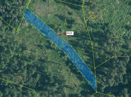 Prodej - pozemek, les, 1 363 m²