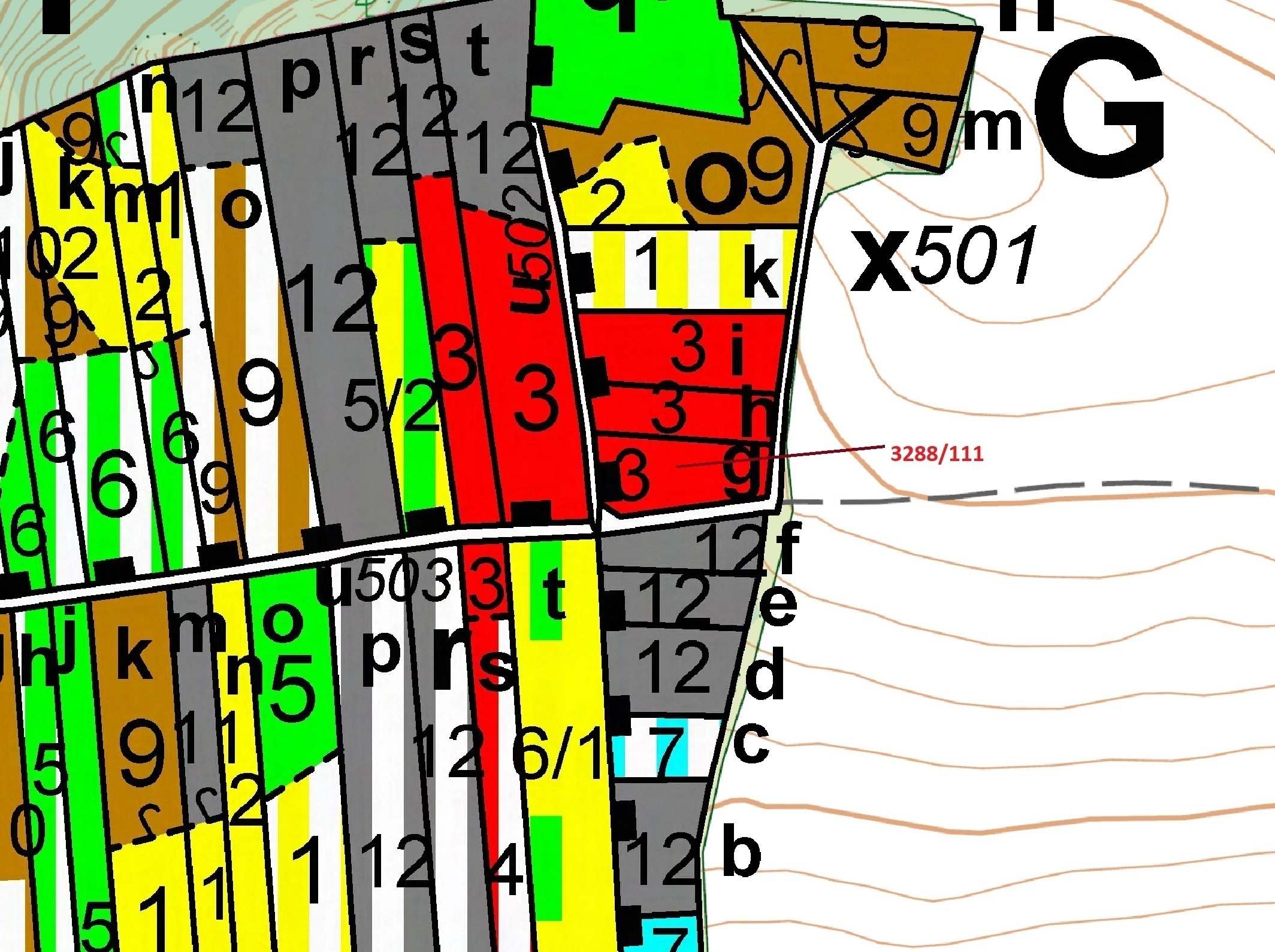 Lesní pozemek o výměře 978 m2, podíl 1/1, katastrální území Hosty, obec Hosty, obec s rozšířenou půs