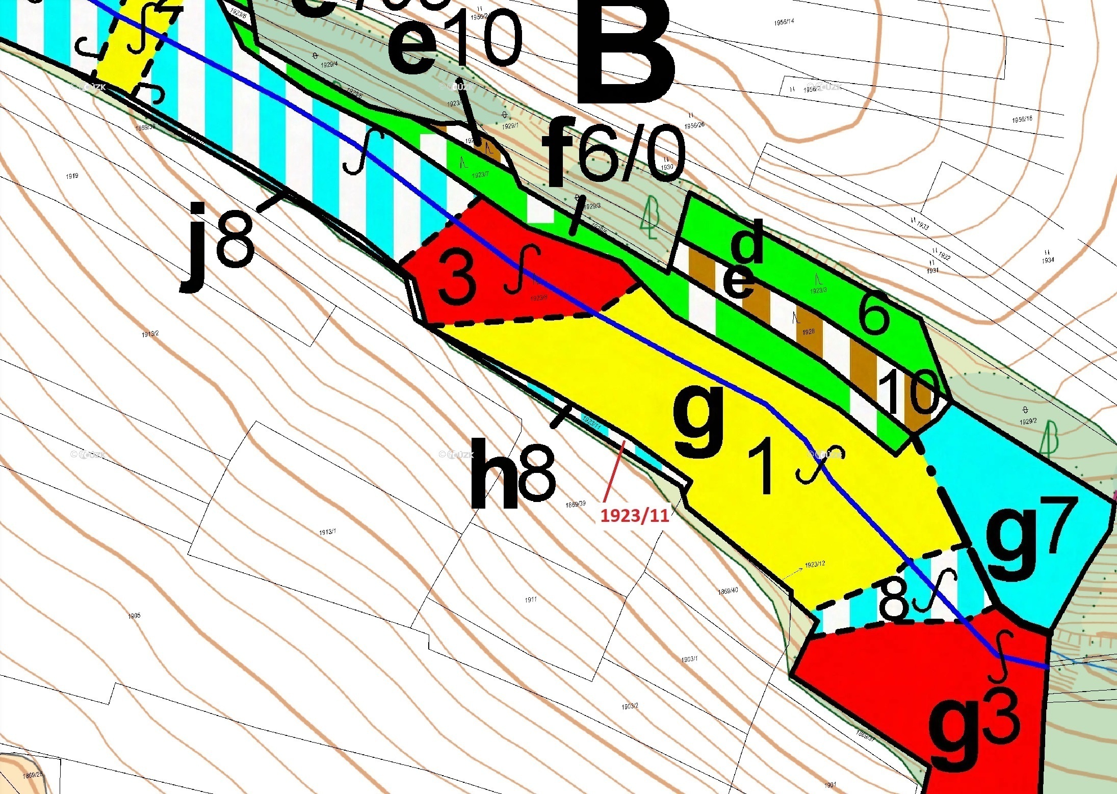 Lesní pozemek o výměře 323 m2, podíl 1/1, katastrální území Hosty, obec Hosty, obec s rozšířenou půs