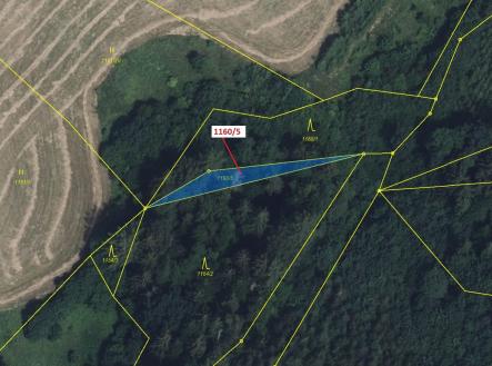 Prodej - pozemek, les, 282 m²