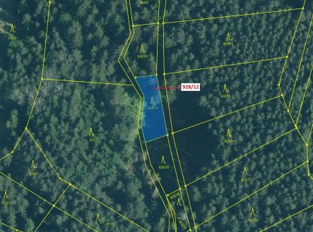 Prodej - pozemek, les, 418 m²