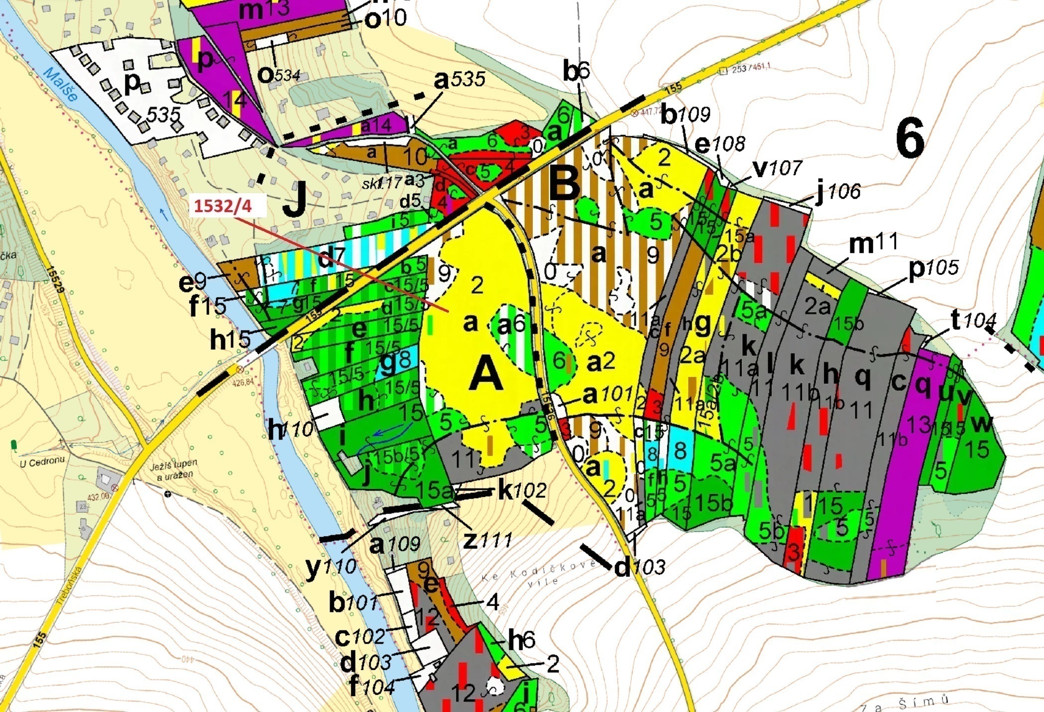 Lesní pozemek o výměře 34 065 m2, podíl 1/1, katastrální území Dolní Stropnice, obec Římov, obec s r