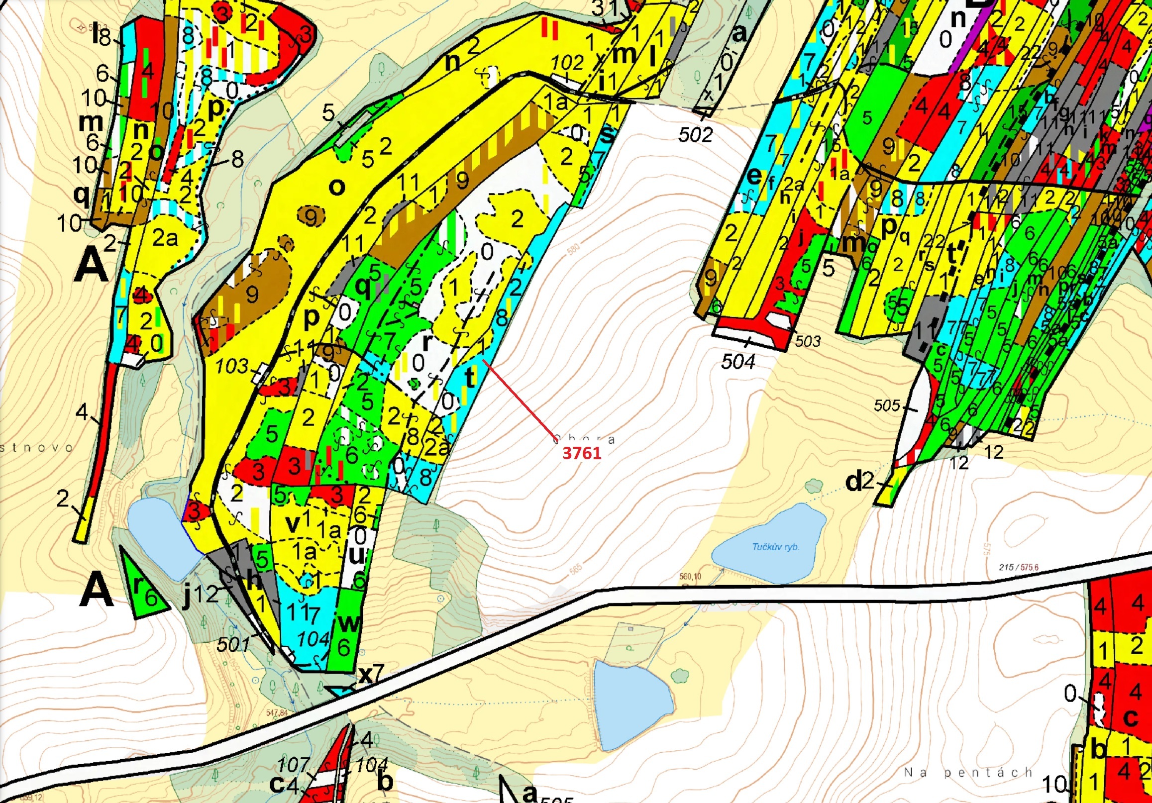 Lesní pozemek o výměře 9243 m2, podíl 1/1, katastrální území Strmilov, obec Strmilov, obec s rozšíře