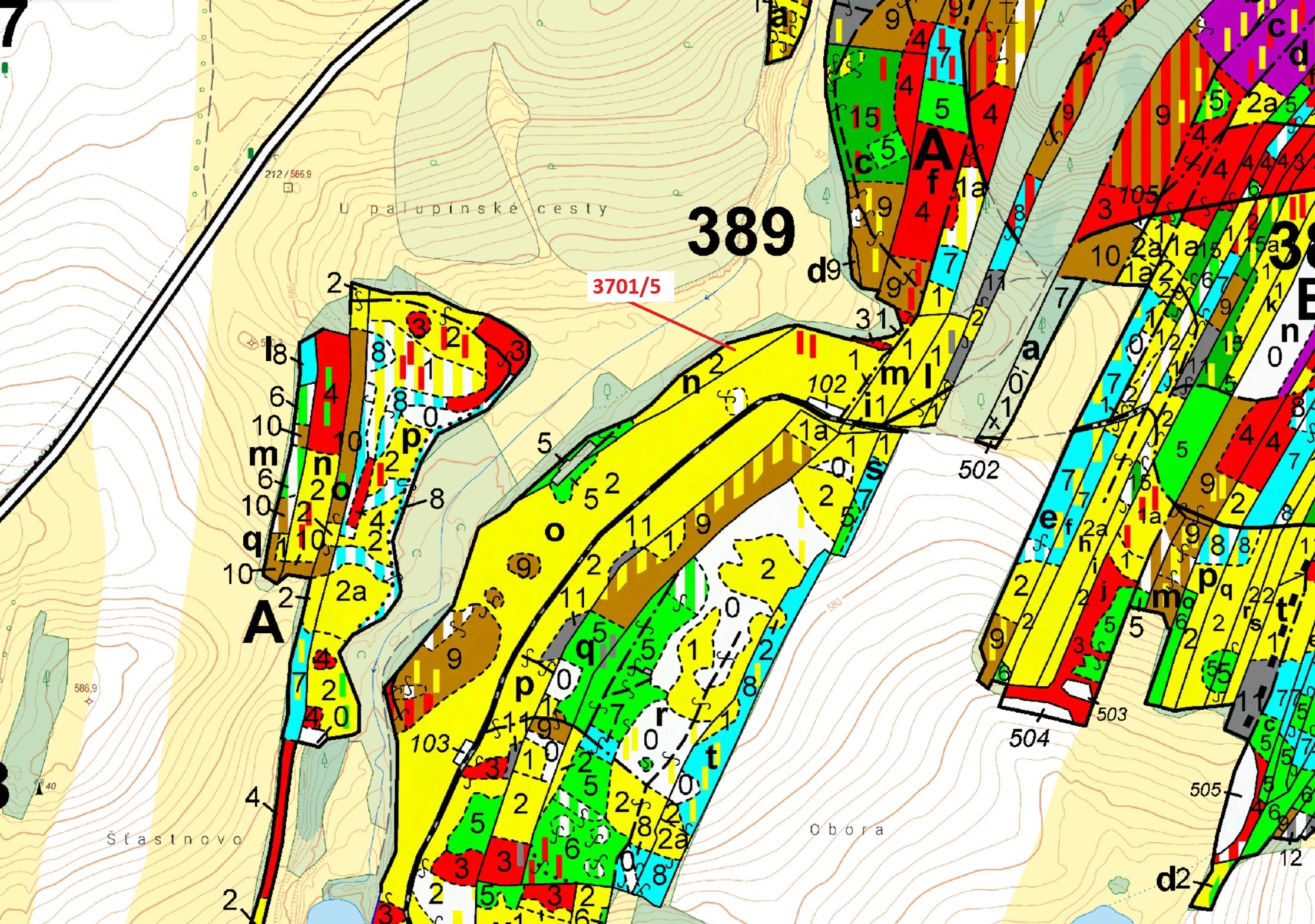 Lesní pozemek o výměře 3866 m2, podíl 1/1, katastrální území Strmilov, obec Strmilov, obec s rozšíře
