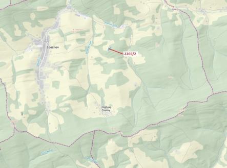 Prodej - pozemek, les, 2 225 m²