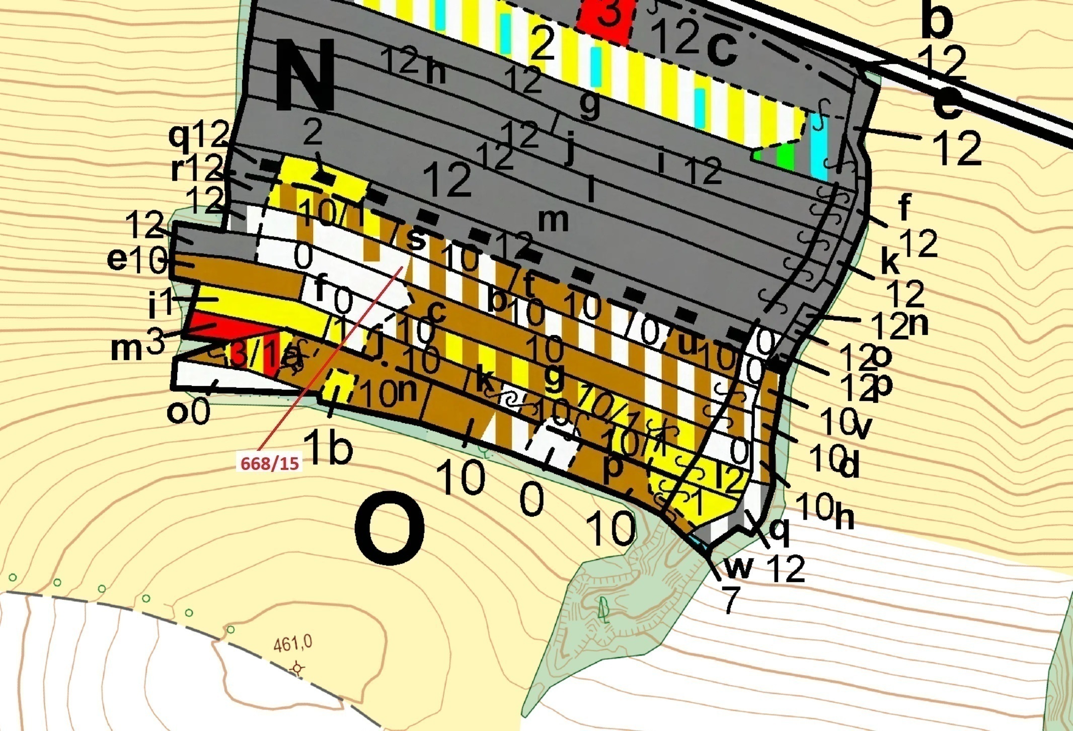 Lesní pozemek o výměře 4 689 m2, podíl 1/1, katastrální území Milavče, obec Milavče, obec s rozšířen