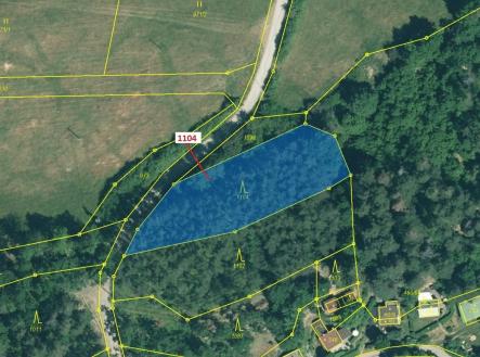 Prodej - pozemek, les, 1 489 m²