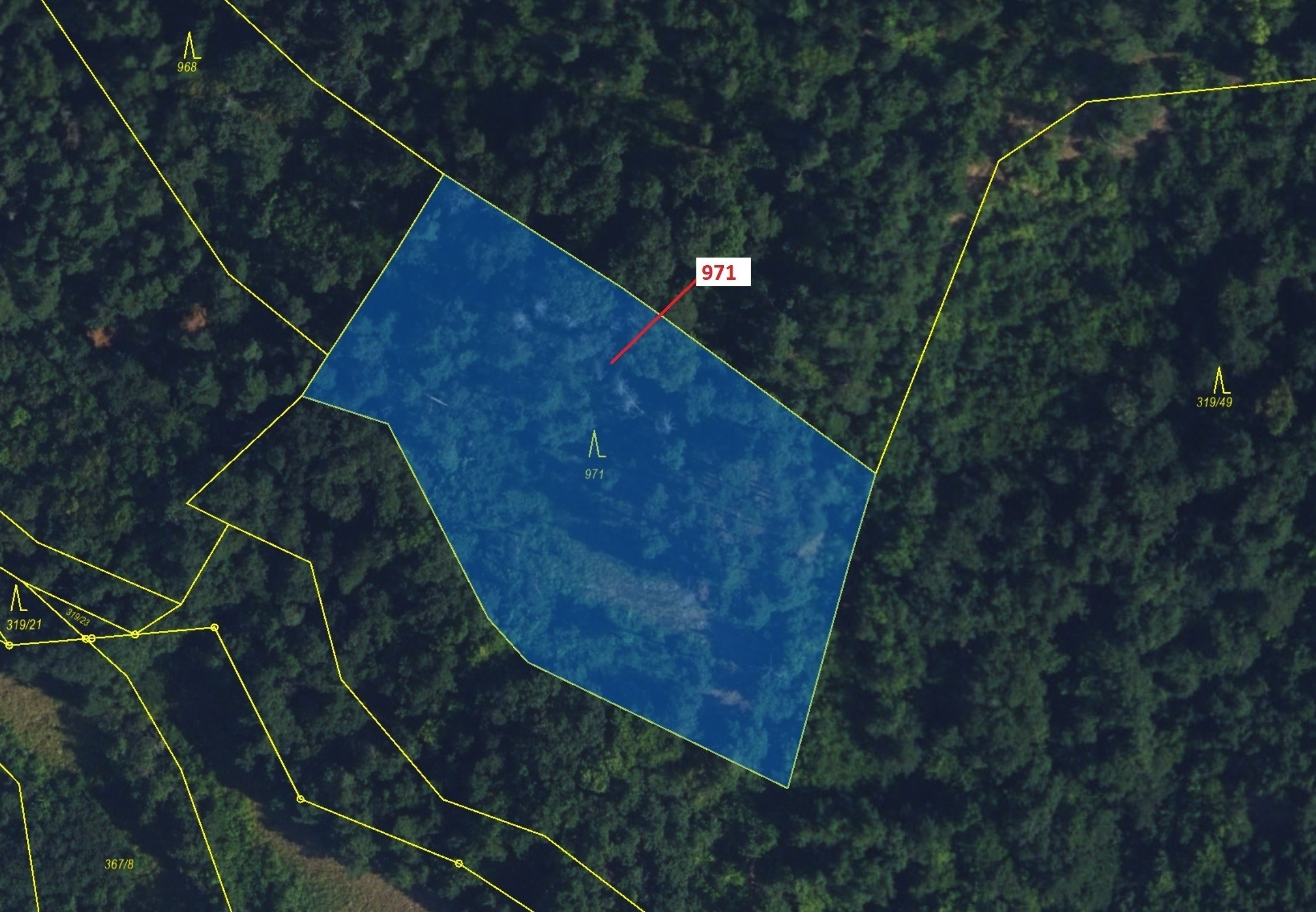 Lesní pozemek o výměře 4 308 m2, podíl 1/1, katastrální území Lhota Rapotina, obec Lhota Rapotina, o