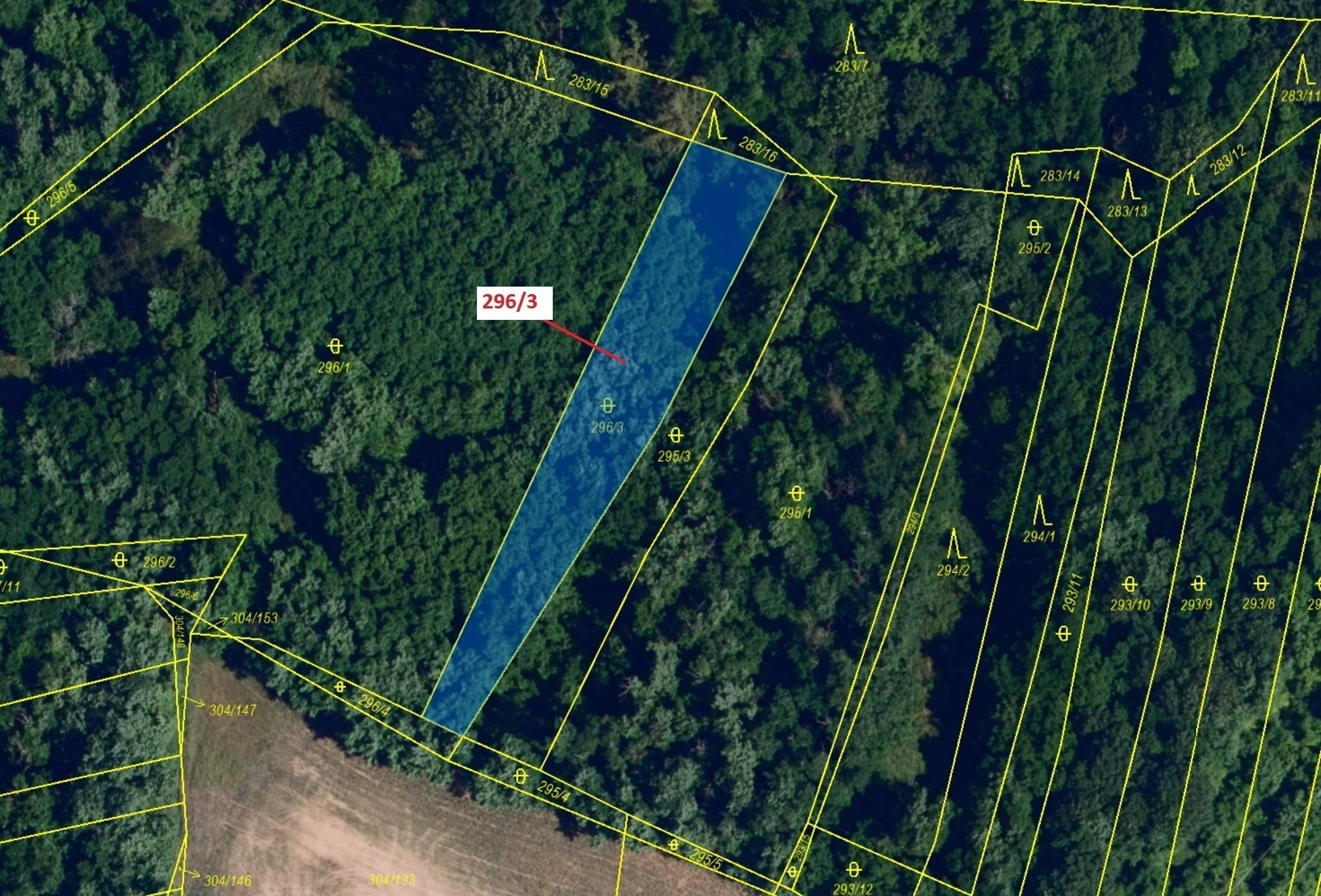 Ostatní plocha o výměře 1010 m2, podíl 1/1, katastrální území Hrubšice, obec Ivančice, obec s rozšíř