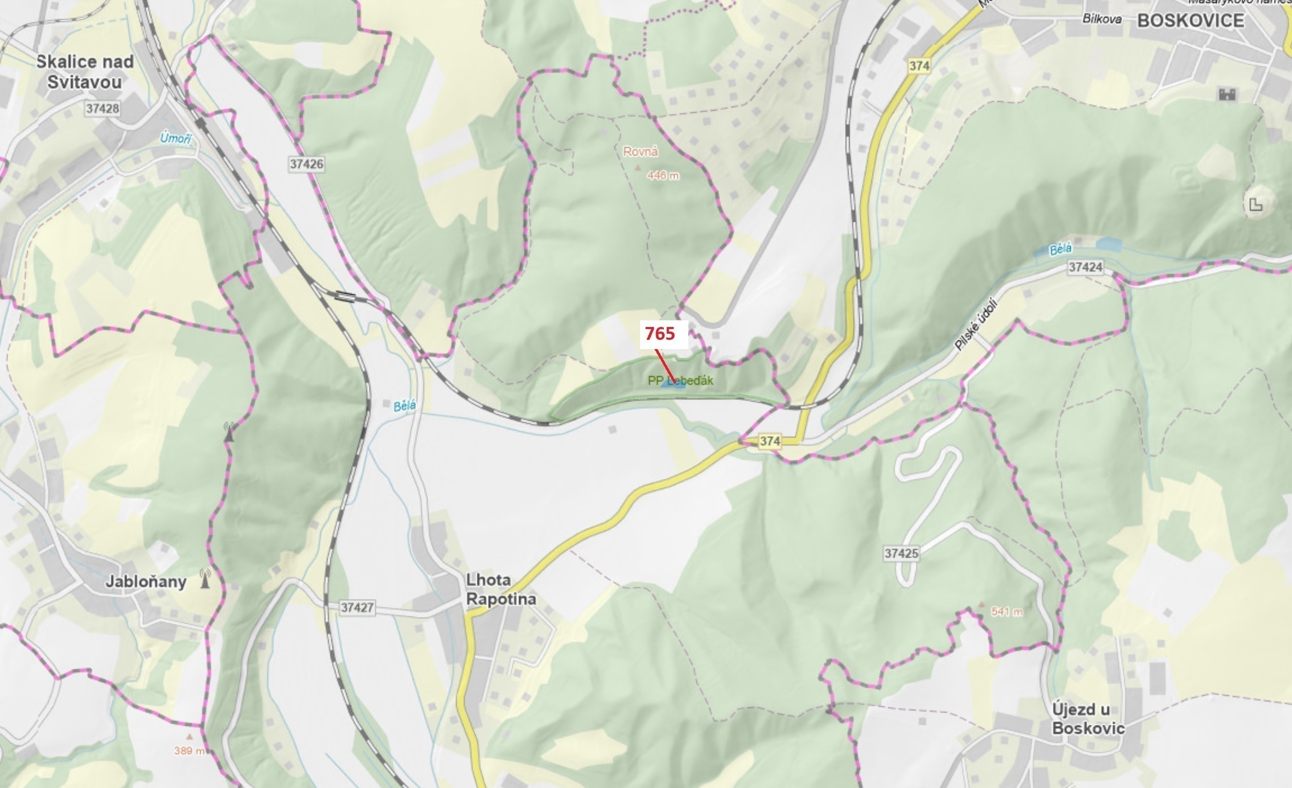 Lesní pozemek o výměře 1793 m2, podíl 1/1, katastrální území Lhota Rapotina, obec Lhota Rapotina, ob