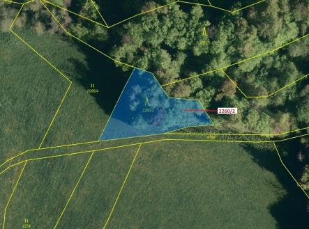 Prodej - pozemek, les, 1 022 m²