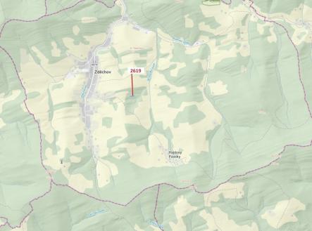 Prodej - pozemek, les, 867 m²