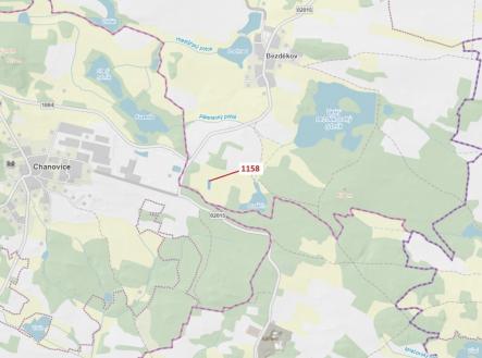 Prodej - pozemek, les, 1 323 m²