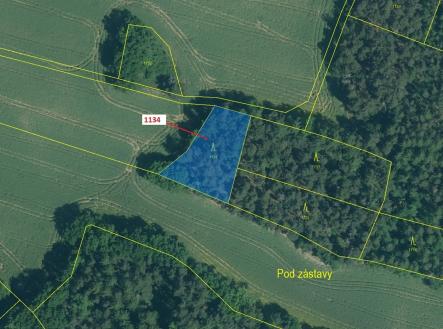 Prodej - pozemek, les, 1 083 m²