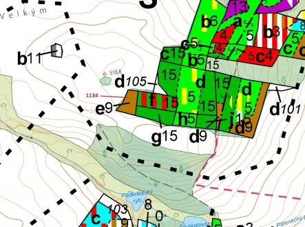 Prodej - pozemek, les, 1 083 m²