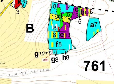 Prodej - pozemek, les, 638 m²