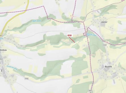 Prodej - pozemek, les, 72 m²