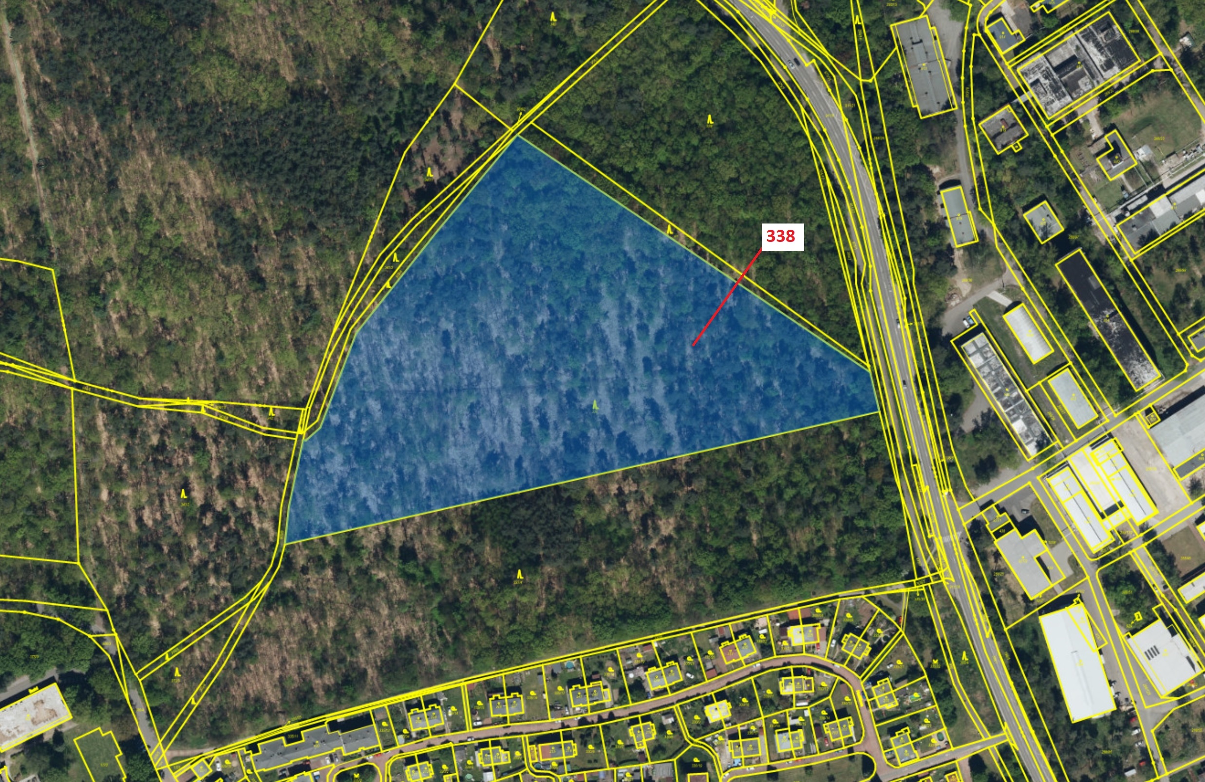 Lesní pozemek o výměře 37 060 m2, podíl 1/1, katastrální území Rybitví, obec Rybitví, obec s rozšíře