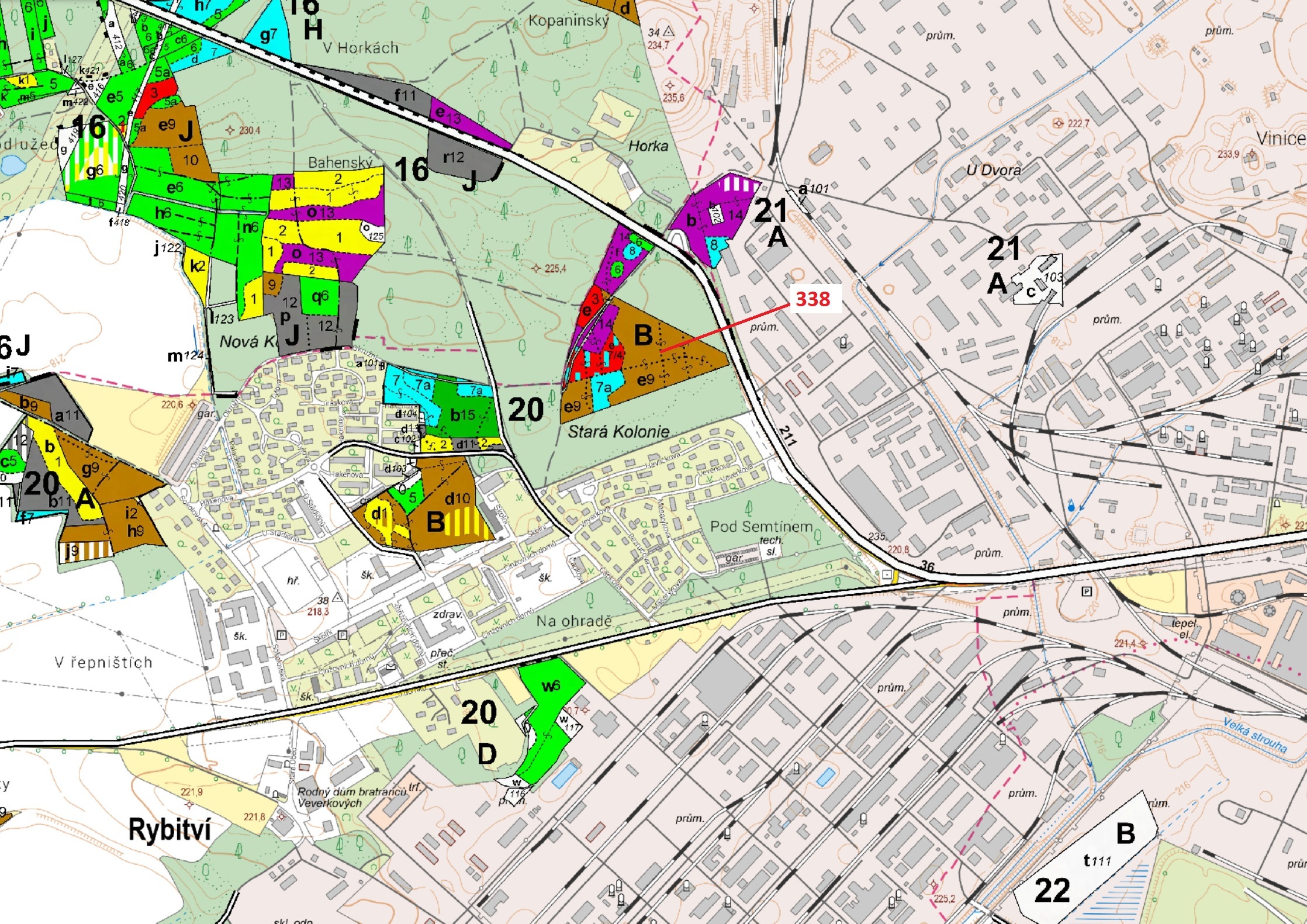 Lesní pozemek o výměře 37 060 m2, podíl 1/1, katastrální území Rybitví, obec Rybitví, obec s rozšíře
