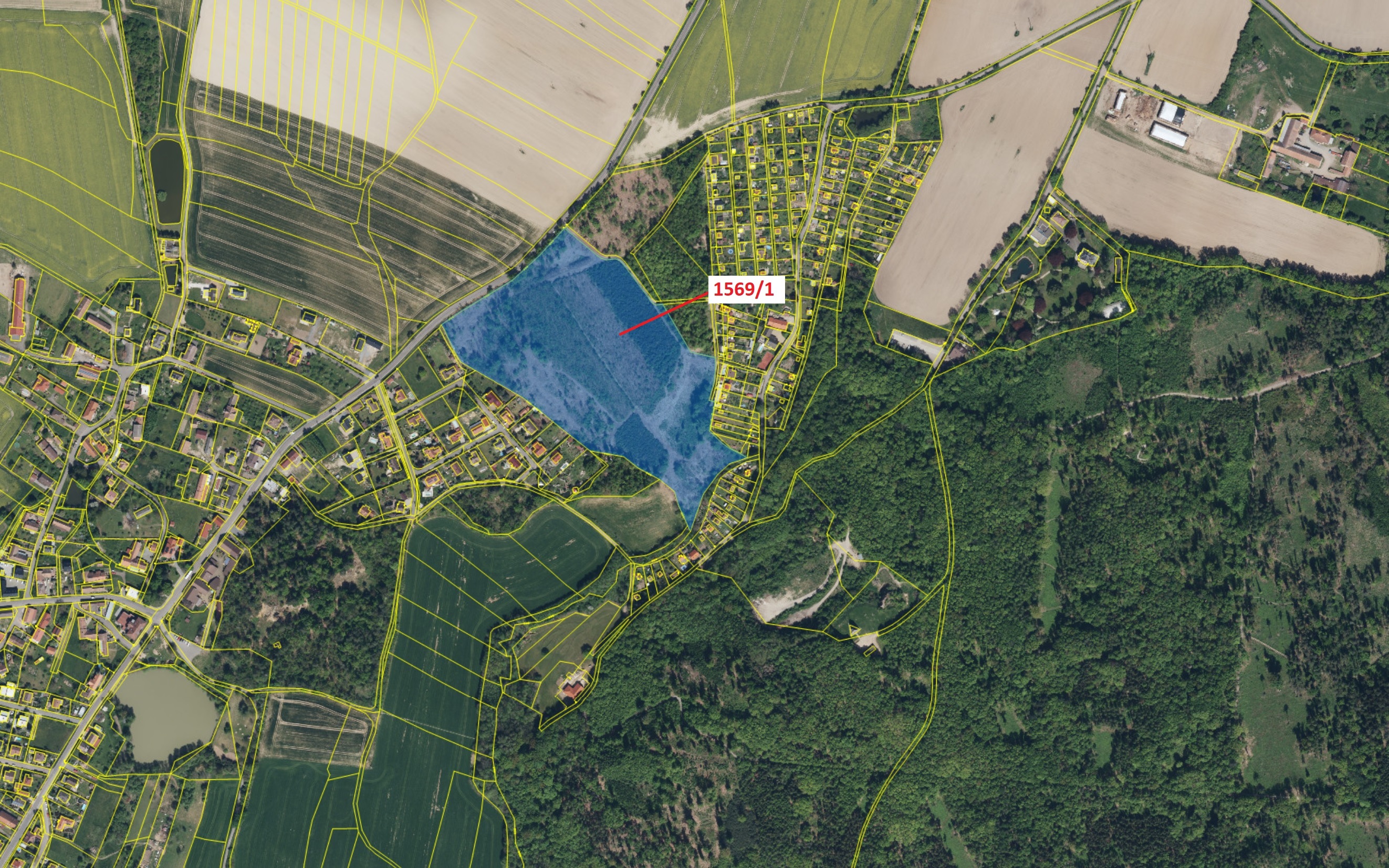 Lesní pozemek o výměře 59 928 m2, podíl 1/1, katastrální území Chrudim, obec Chrudim, obec s rozšíře