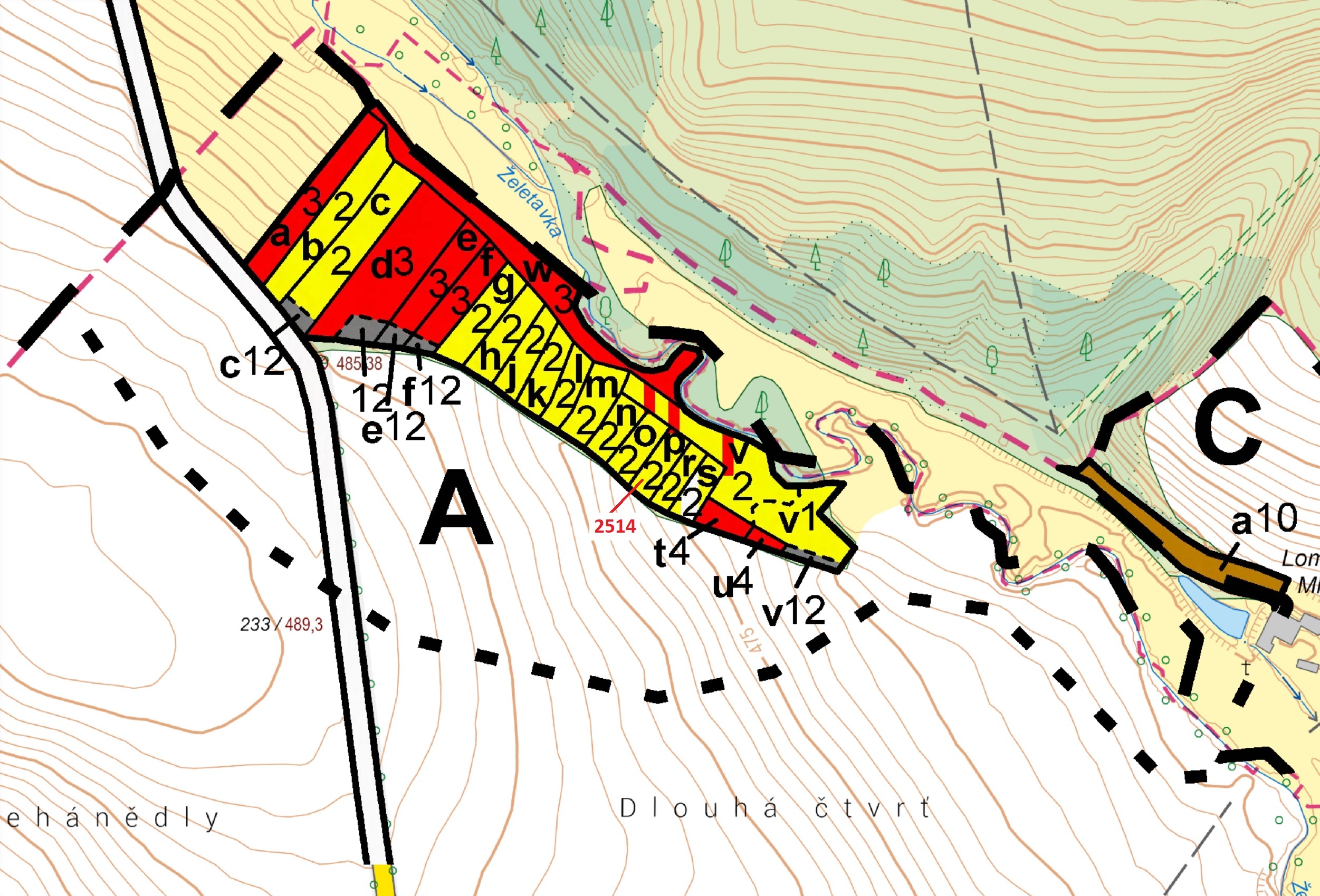 Lesní pozemek o výměře 532 m2, podíl 1/1, katastrální území Chotěbudice, obec Chotěbudice, obec s ro