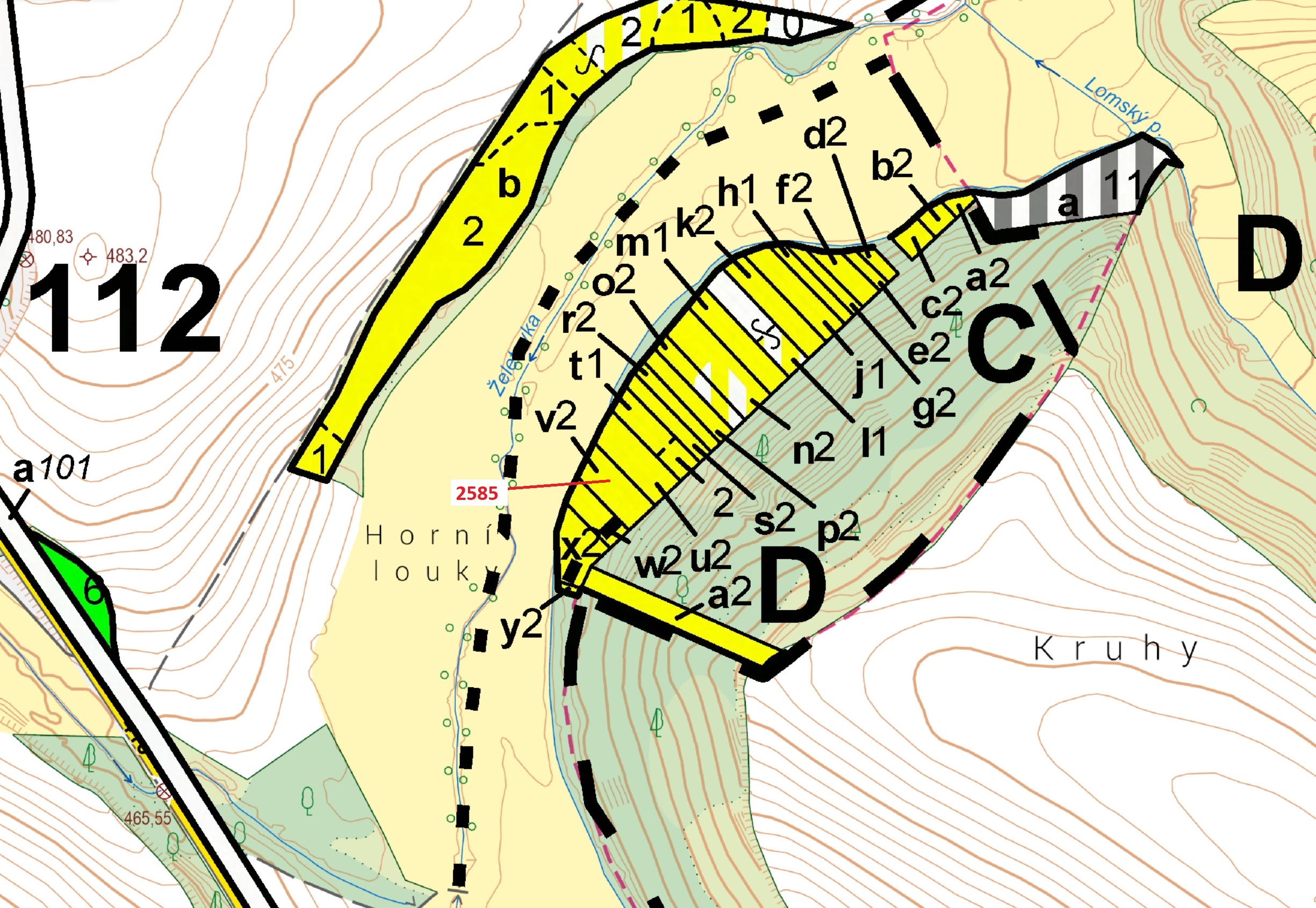 Lesní pozemek o výměře 774 m2, podíl 1/1, katastrální území Chotěbudice, obec Chotěbudice, obec s ro