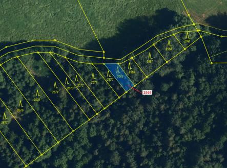 Prodej - pozemek, les, 155 m²