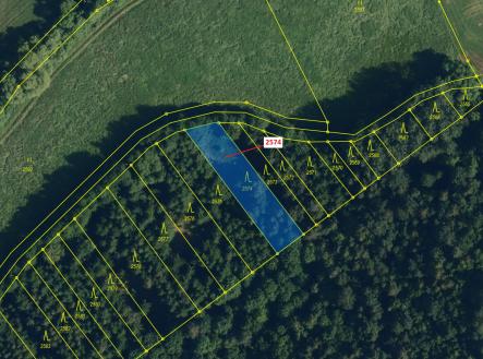 Prodej - pozemek, les, 782 m²