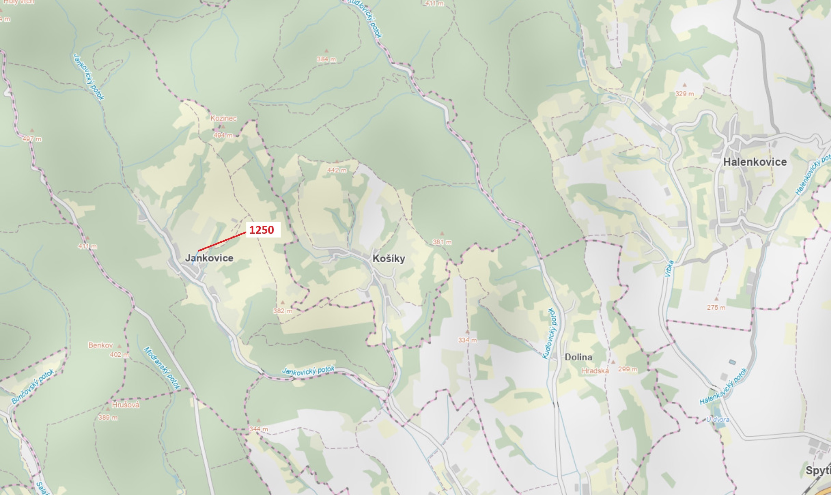 Ostatní plocha o výměře 563 m2, podíl 1/1, katastrální území Jankovice u Uherského Hradiště, obec Ja