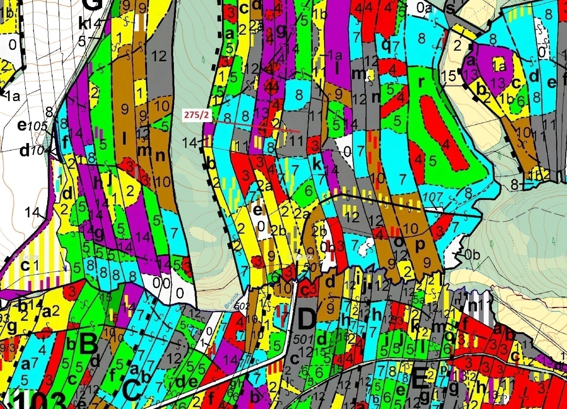 Lesní pozemek o výměře 4568 m2, podíl 1/1, katastrální území Tříklasovice, obec Psárov, obec s rozší