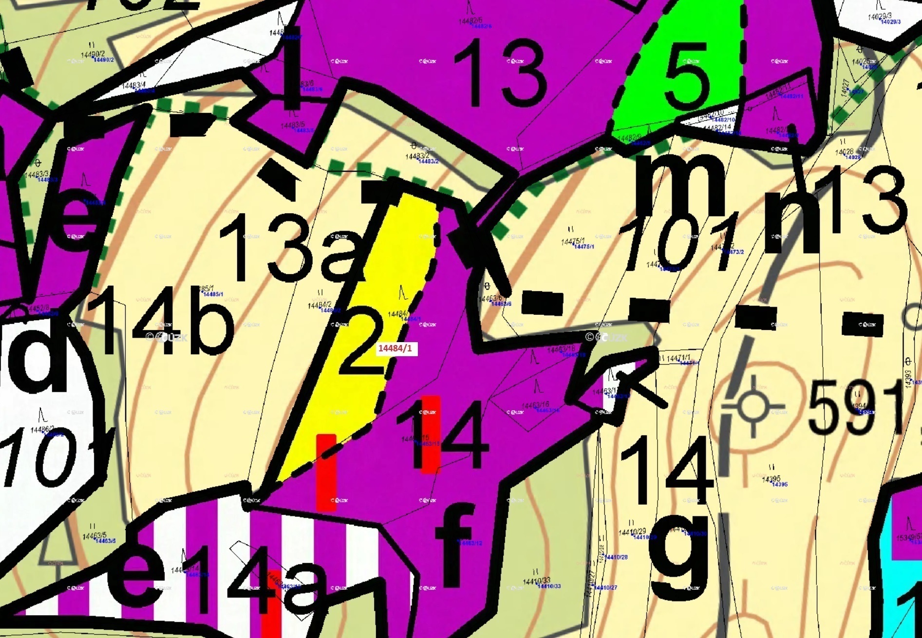 Lesní pozemek o výměře 2322 m2, podíl 1/1, katastrální území Hovězí, obec Hovězí, obec s rozšířenou 