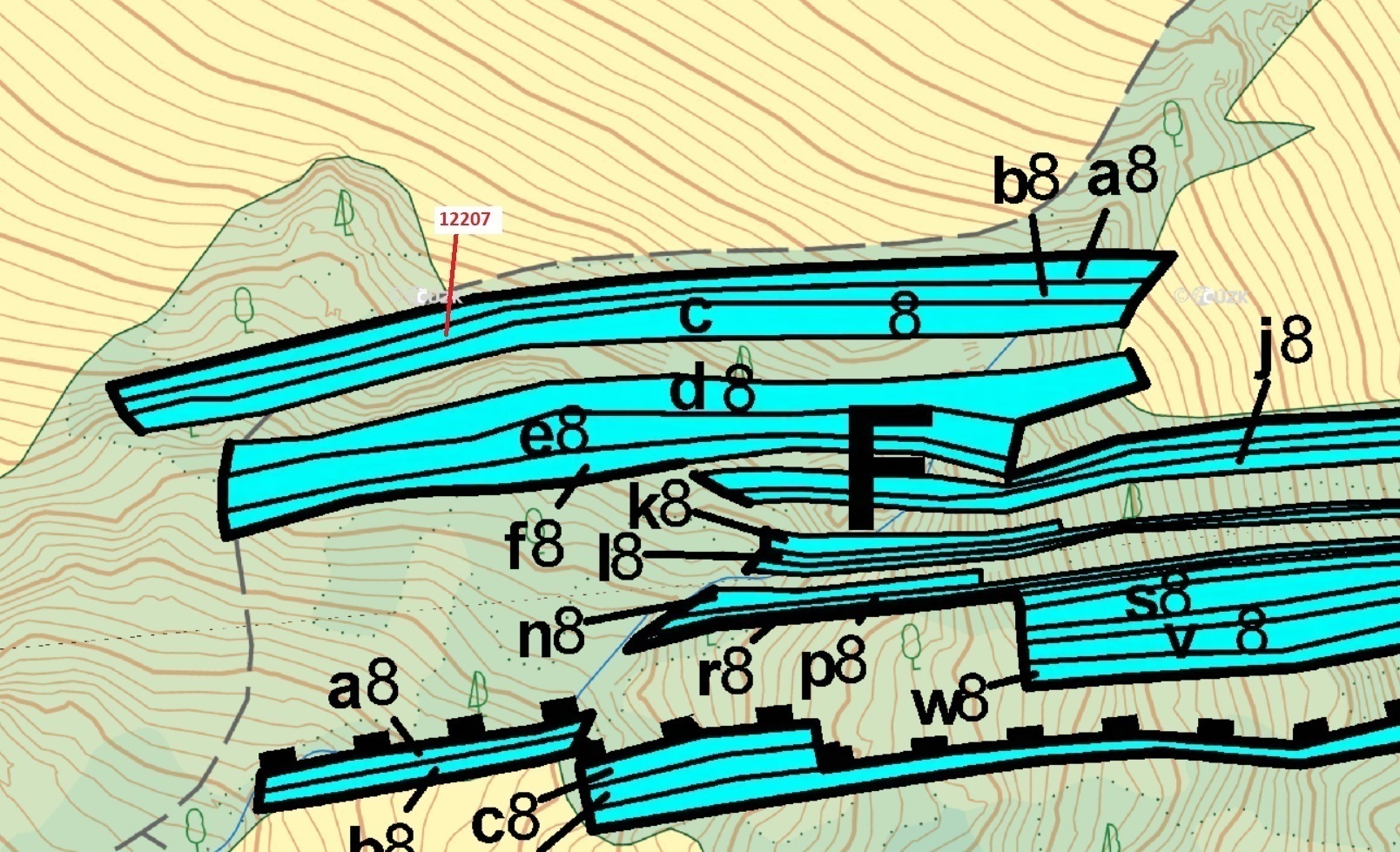 Lesní pozemek o výměře 1163 m2, podíl 1/1, katastrální území Strání, obec Strání, obec s rozšířenou 