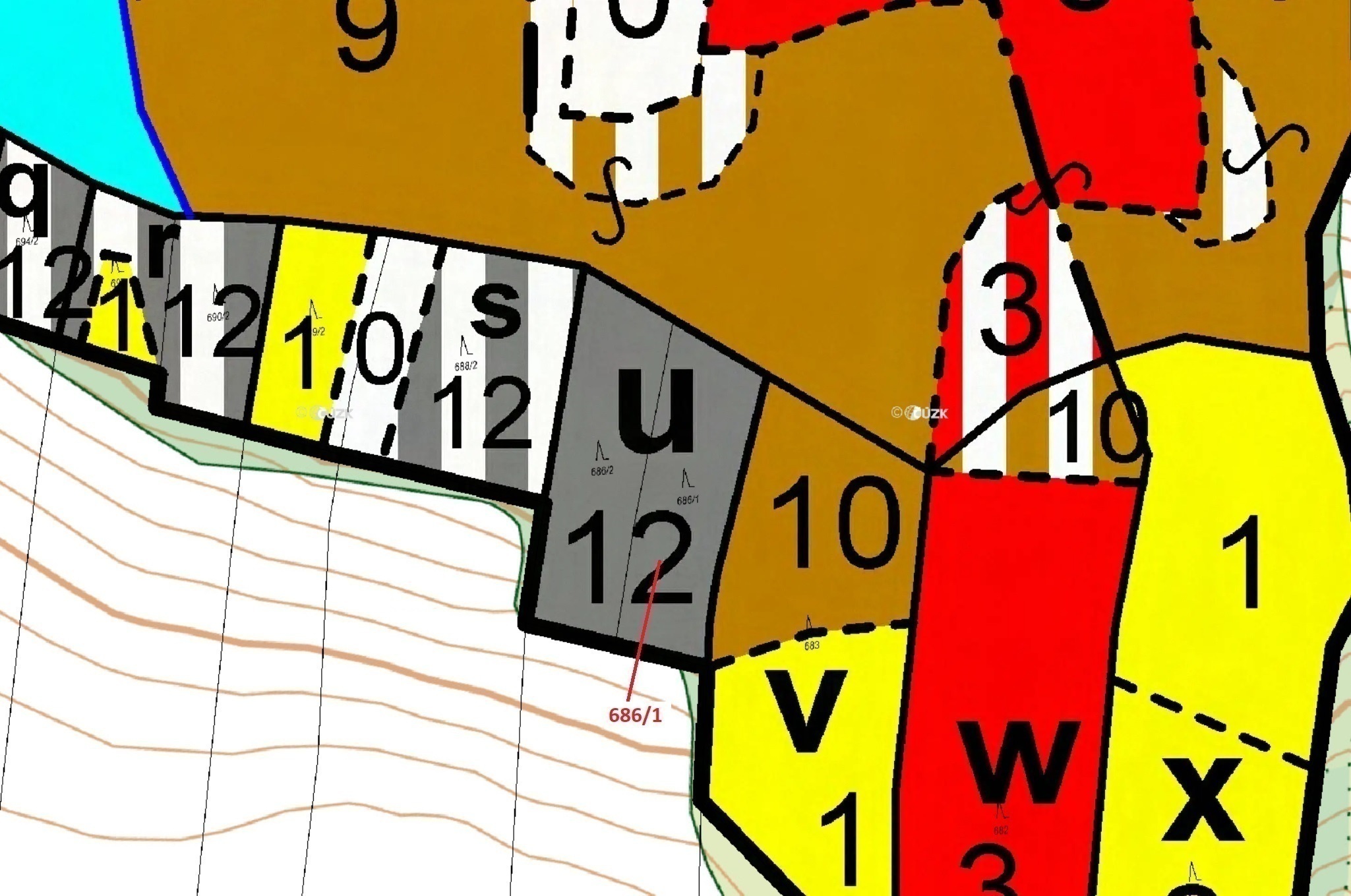 Lesní pozemek o výměře 1280 m2, podíl 1/1, katastrální území Přemyslovice, obec Přemyslovice, obec s