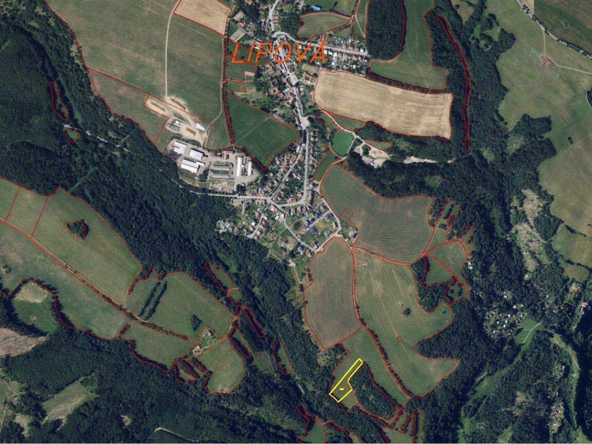 Pozemek o velikosti 5380m2, Lipová