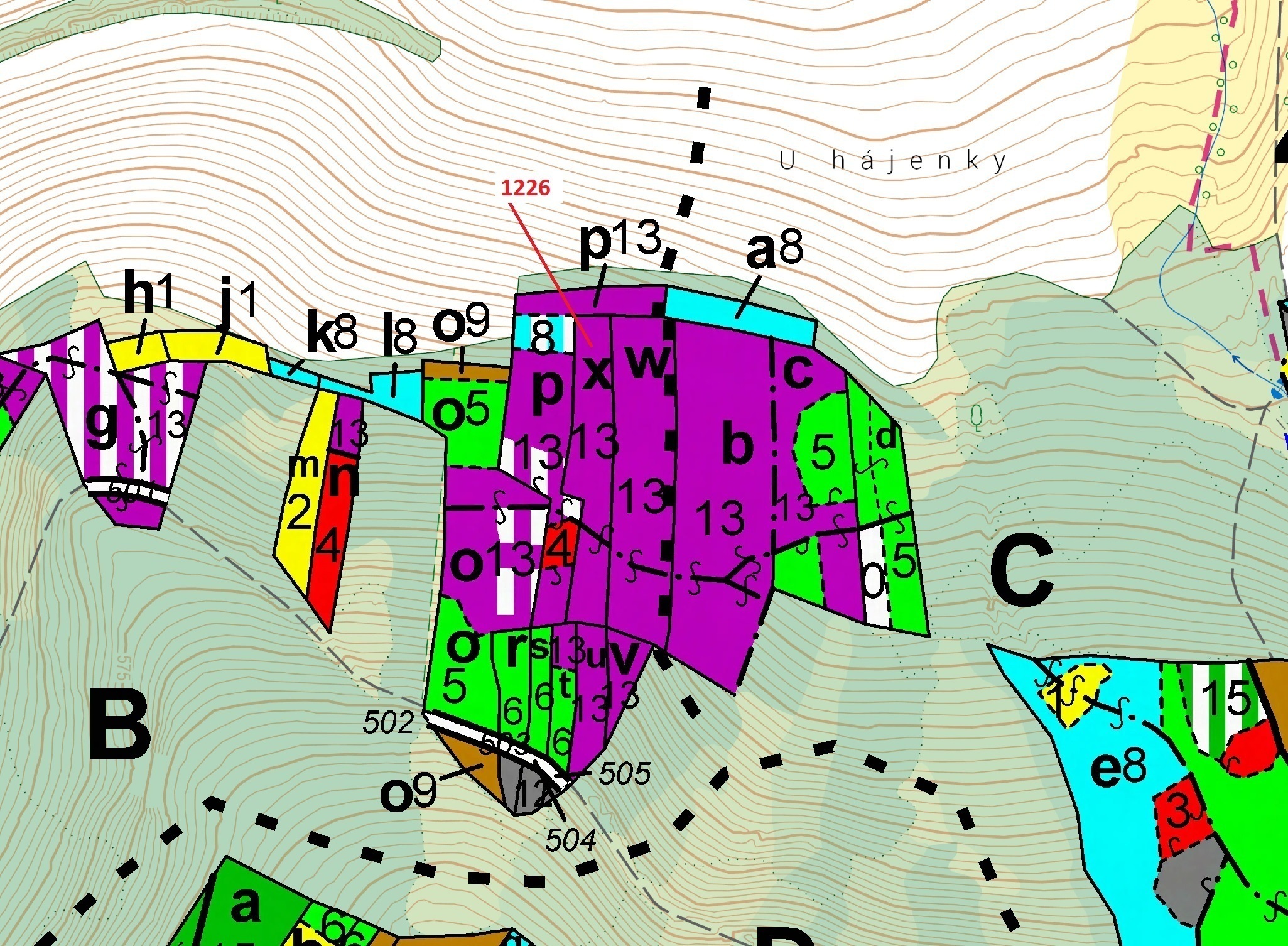 Lesní pozemek o výměře 3593 m2, podíl 1/1, katastrální území Vilice, obec Vilice, obec s rozšířenou 