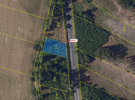 Prodej - pozemek, les, 645 m²
