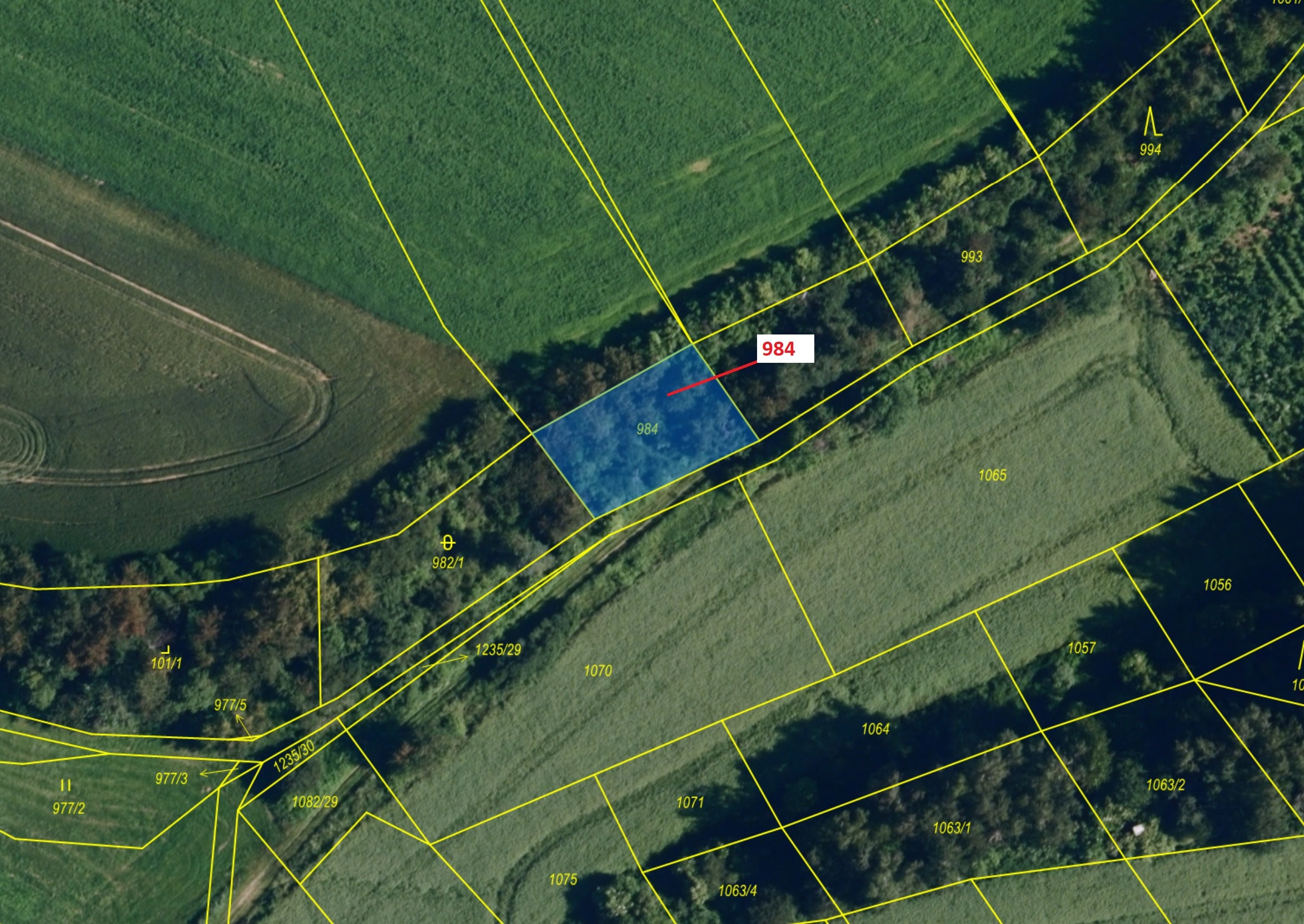 Ostatní plocha o výměře 417 m2, podíl 1/1, katastrální území Březí u Osové Bítýšky, obec Březí, obec