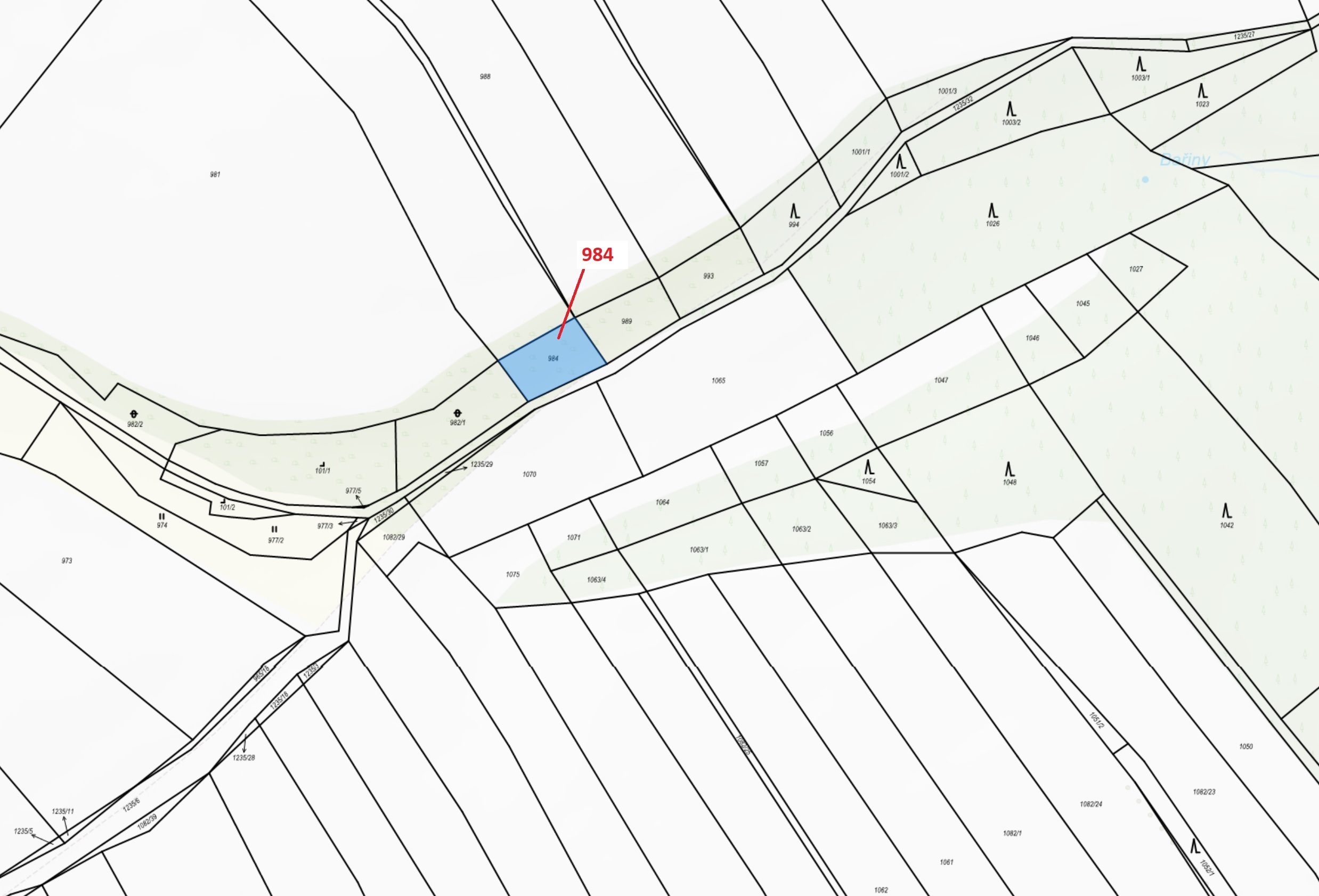 Ostatní plocha o výměře 417 m2, podíl 1/1, katastrální území Březí u Osové Bítýšky, obec Březí, obec