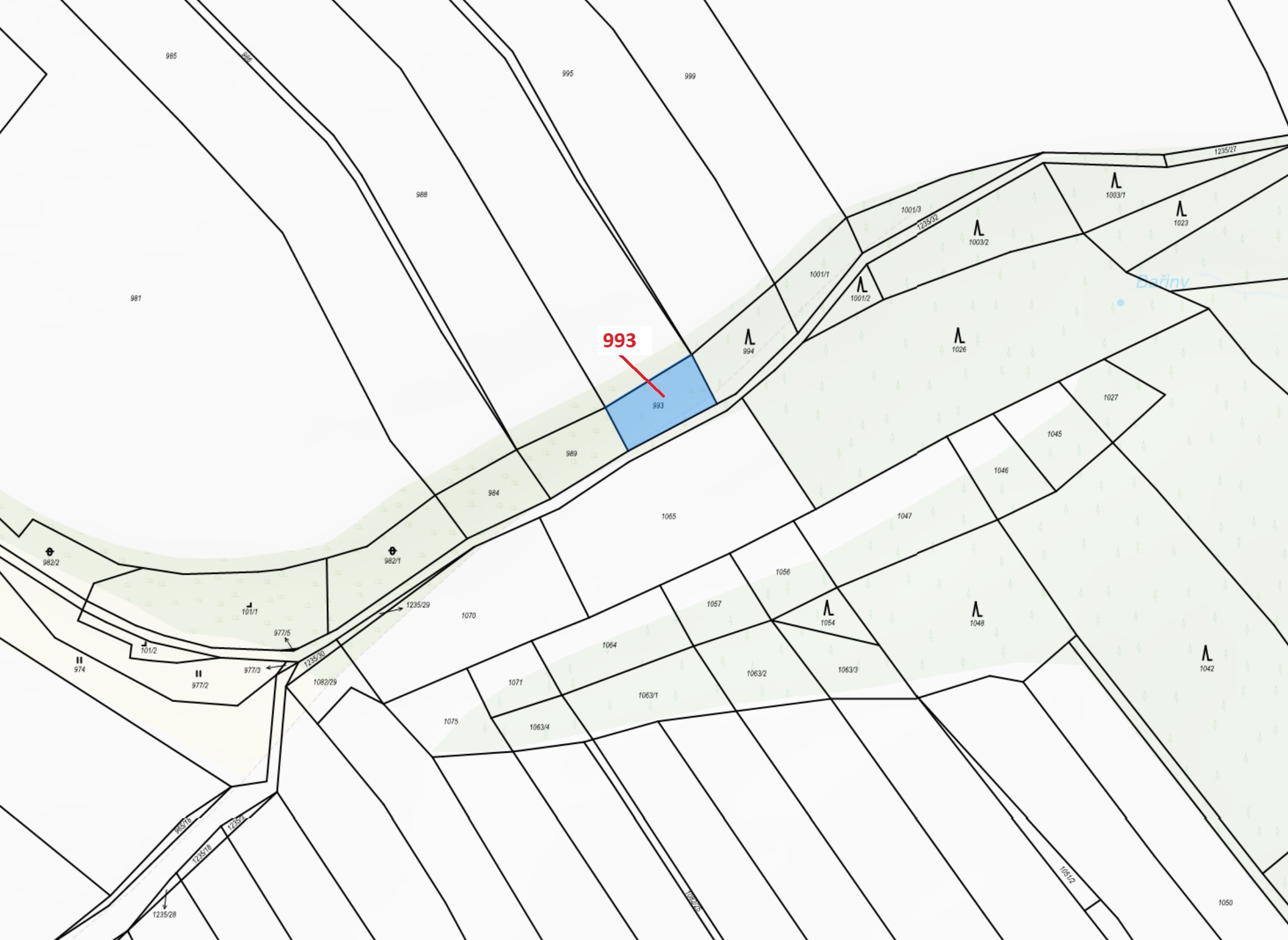 Ostatní plocha o výměře 432 m2, podíl 1/1, katastrální území Březí u Osové Bítýšky, obec Březí, obec