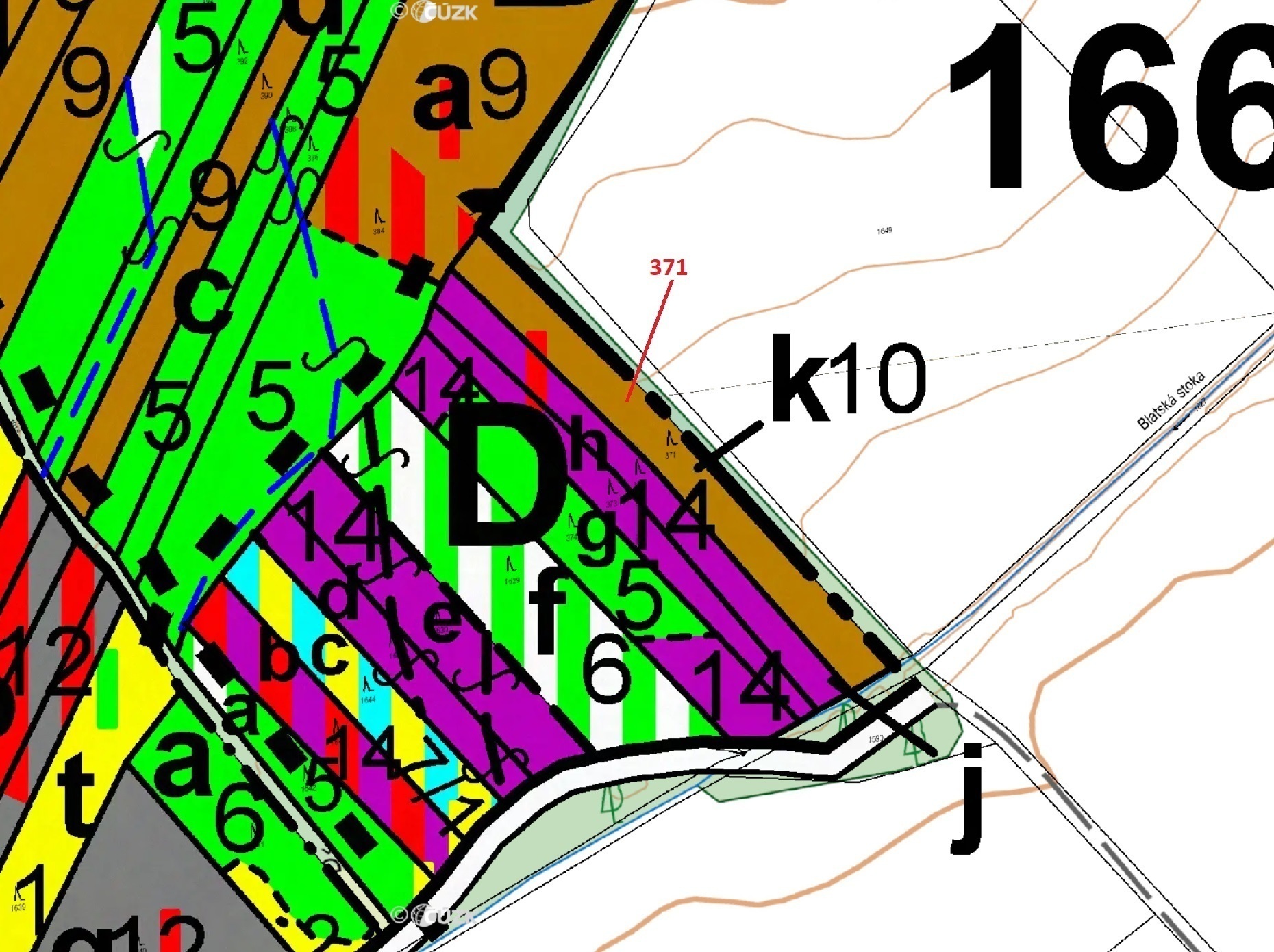 Lesní pozemek o výměře 2175 m2, podíl 1/1, katastrální území Komárov u Soběslavi, obec Komárov, obec
