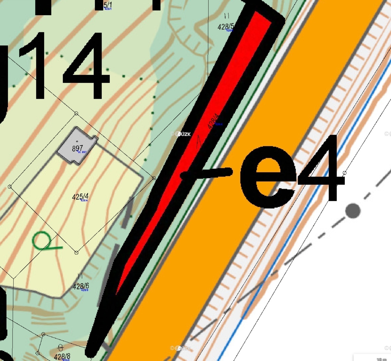 Lesní pozemek o výměře 770 m2, podíl 1/1, katastrální území Metylovice, obec Metylovice, obec s rozš