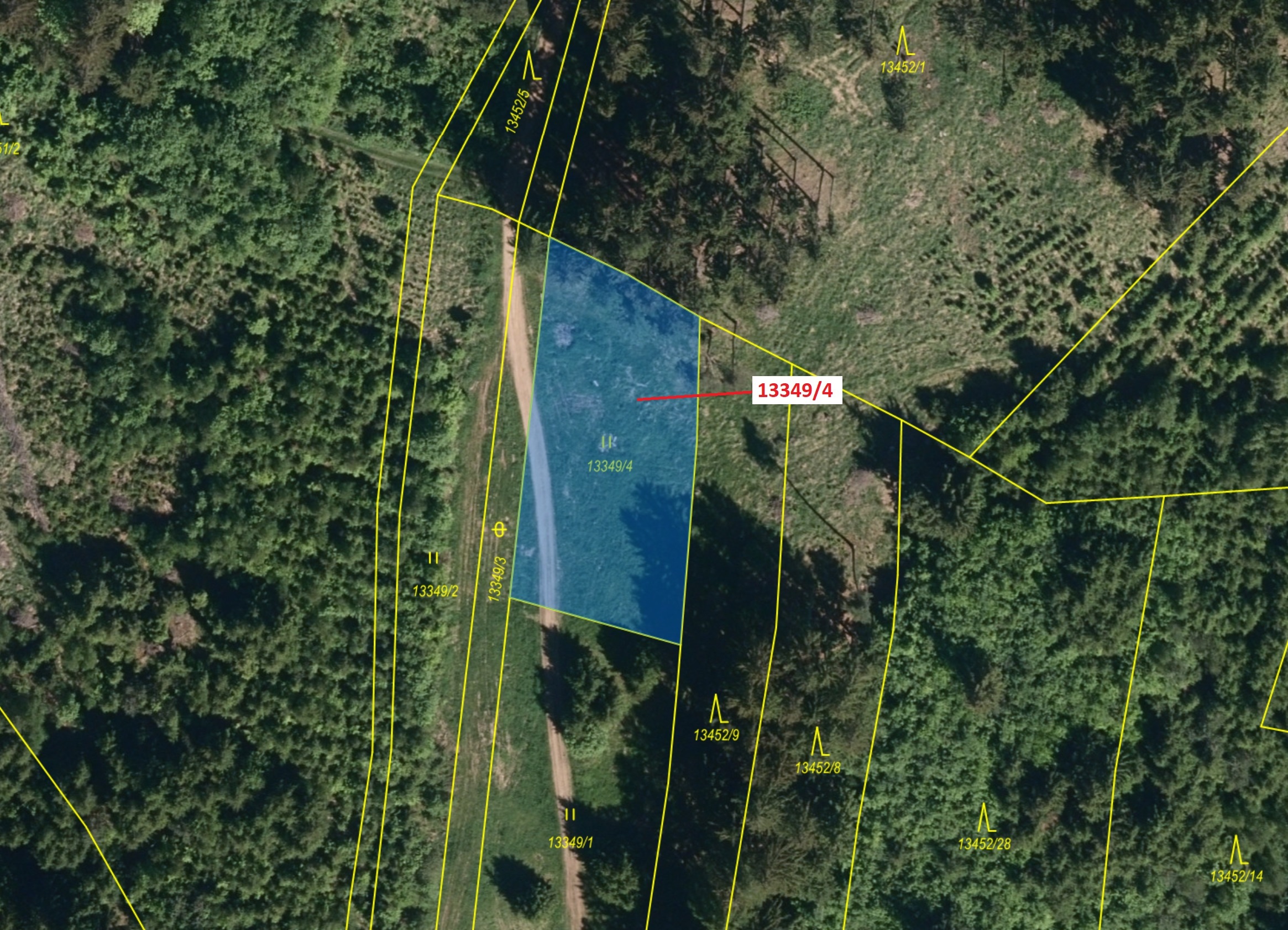 Trvalý travní porost o výměře 1222 m2, podíl 1/1, katastrální území Hovězí, obec Hovězí, obec s rozš